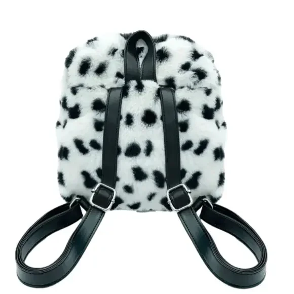 GILDA PARIS Dalmatian  Print Faux Fur Mini Backpack with branded pendants NWT Gilda Paris | Bags | Gilda Paris Faux Fur Mini Backpack  main image 4